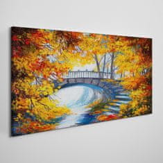 COLORAY.SK Obraz canvas Stromy opustí Bridge rieka 100x50 cm