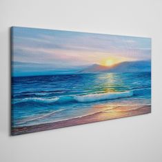 COLORAY.SK Obraz Canvas Ocean Sea Waves Coast 140x70 cm