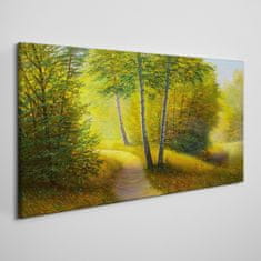 COLORAY.SK Obraz Canvas Maľovanie lesných stromov cesta 120x60 cm