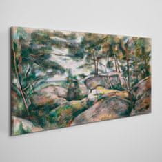 COLORAY.SK Obraz Canvas Skaly v lese Cézanne 120x60 cm