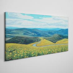 COLORAY.SK Obraz canvas Kvety hory stromy krajina 120x60 cm