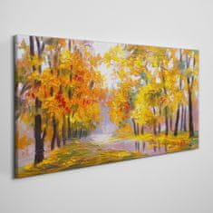 COLORAY.SK Obraz canvas Abstrakcia lesné listy jeseň 120x60 cm