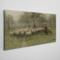 COLORAY.SK Obraz canvas Rustikálne strom ovce 120x60 cm