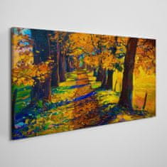 COLORAY.SK Obraz canvas Strom cesta listy jeseň 140x70 cm
