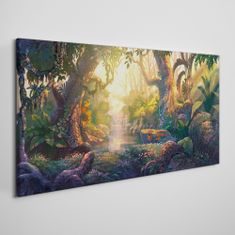 COLORAY.SK Obraz canvas Fantasy forest river kvety 120x60 cm