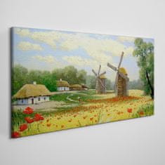 COLORAY.SK Obraz canvas Country Mraky Maki Kvety 100x50 cm