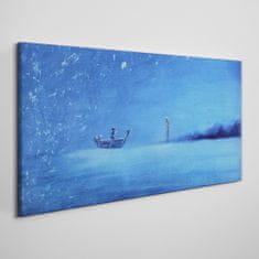 COLORAY.SK Obraz na plátne Abstrakcie morská noc 140x70 cm