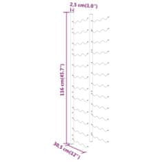 Vidaxl Nástenný stojan na víno na 36 fliaš biely železný