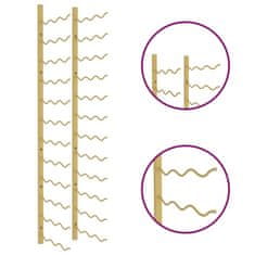 Vidaxl Nástenný stojan na víno na 36 fliaš zlatý železný