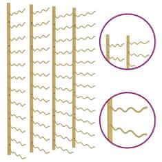 Vidaxl Nástenný stojan na víno na 36 fliaš 2 ks zlatý železný