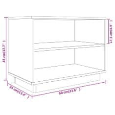 Vidaxl Skrinka na topánky 60x34x45 cm masívna borovica