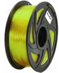 XtendLan tisková struna (filament), PETG, 1,75mm, 1kg, průhledný žltý (3DF-PETG1.75-TYL 1kg)