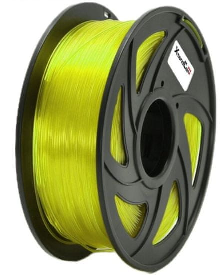 XtendLan tisková struna (filament), PLA, 1,75mm, 1kg, průhledný žltý (3DF-PLA1.75-TYL 1kg)