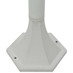 Vidaxl Záhradné stĺpové lampy 6 ks E27 110 cm hliníkové biele