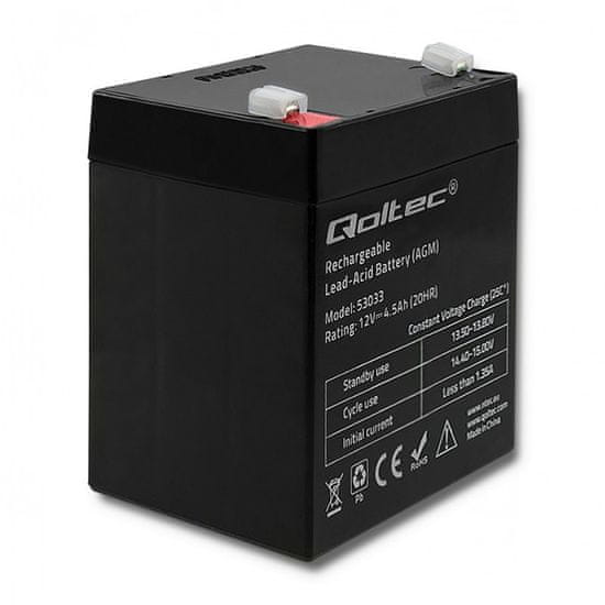 Qoltec Batéria AGM | 12V | 4,5Ah | max. 67,5A