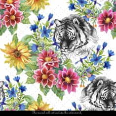 COLORAY.SK Fototapeta Loviace tiger Samolepiaca fototapeta 250 x 250 cm