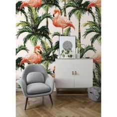 COLORAY.SK Fototapeta Flamingos skryté v listoch Fototapeta Vliesová 250 x 250 cm