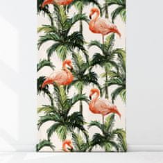 COLORAY.SK Fototapeta Flamingos skryté v listoch Fototapeta Vliesová 250 x 250 cm