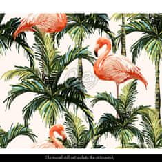 COLORAY.SK Fototapeta Flamingos skryté v listoch Fototapeta Vliesová 250 x 250 cm