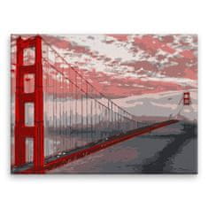 Malujsi Maľovanie podľa čísel - Golden Gate Bridge - 40x30 cm, bez dreveného rámu
