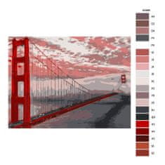 Malujsi Maľovanie podľa čísel - Golden Gate Bridge - 40x30 cm, bez dreveného rámu