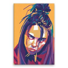 Malujsi Maľovanie podľa čísel - Billie Eilish 02 - 40x60 cm, bez dreveného rámu