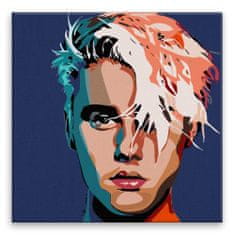 Malujsi Maľovanie podľa čísel - Justin Bieber - 80x80 cm, plátno vypnuté na rám