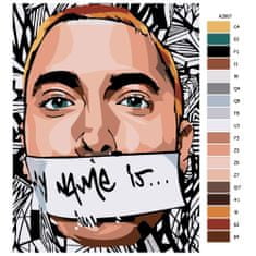 Malujsi Maľovanie podľa čísel - Eminem - 30x40 cm, bez dreveného rámu