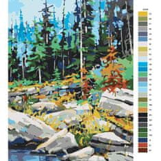 Malujsi Maľovanie podľa čísel - Horská príroda - 80x120 cm, bez dreveného rámu