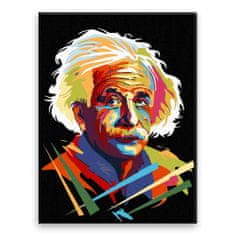 Malujsi Maľovanie podľa čísel - Albert Einstein 01 - 60x80 cm, bez dreveného rámu