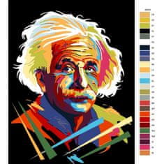 Malujsi Maľovanie podľa čísel - Albert Einstein 01 - 60x80 cm, bez dreveného rámu