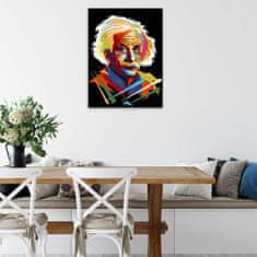 Malujsi Maľovanie podľa čísel - Albert Einstein 01 - 60x80 cm, bez dreveného rámu