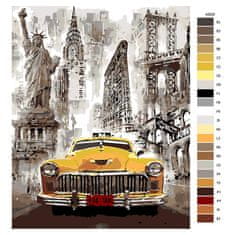 Malujsi Maľovanie podľa čísel - Taxi v New Yorku - 80x100 cm, plátno vypnuté na rám