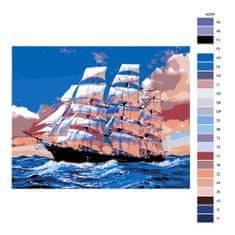 Malujsi Maľovanie podľa čísel - Plávanie v divokých vlnách - 100x80 cm, bez dreveného rámu