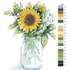 Malujsi Maľovanie podľa čísel - Slnečnica v rozkvete - 30x40 cm, bez dreveného rámu
