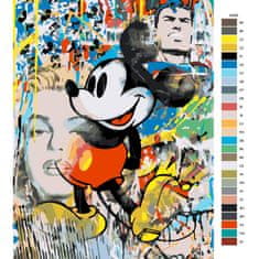 Malujsi Maľovanie podľa čísel - Mickey Mouse - 40x60 cm, plátno vypnuté na rám