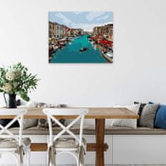 Malujsi Maľovanie podľa čísel - Mesto Benátky - 100x80 cm, plátno vypnuté na rám
