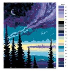Malujsi Maľovanie podľa čísel - Čarovná noc - 80x100 cm, plátno vypnuté na rám