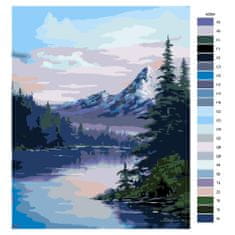 Malujsi Maľovanie podľa čísel - Jazero pri východe slnka - 80x100 cm, plátno vypnuté na rám