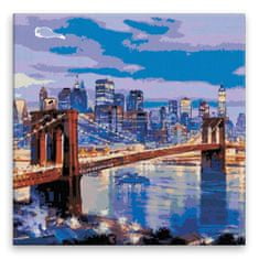 Malujsi Maľovanie podľa čísel - Brooklyn Bridge - 80x80 cm, bez dreveného rámu