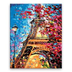 Malujsi Maľovanie podľa čísel - Farebná Eiffelova veža - 80x100 cm, bez dreveného rámu