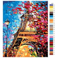 Malujsi Maľovanie podľa čísel - Farebná Eiffelova veža - 80x100 cm, bez dreveného rámu