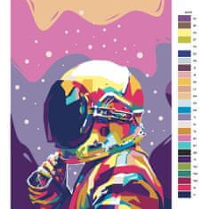 Malujsi Maľovanie podľa čísel - Astronaut v dúhe - 60x80 cm, plátno vypnuté na rám