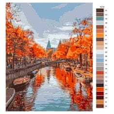 Malujsi Maľovanie podľa čísel - Farebný odraz oranžovej - 80x100 cm, bez dreveného rámu