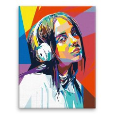 Malujsi Maľovanie podľa čísel - Billie Eilish 01 - 30x40 cm, bez dreveného rámu