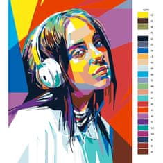 Malujsi Maľovanie podľa čísel - Billie Eilish 01 - 30x40 cm, bez dreveného rámu