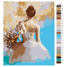 Malujsi Maľovanie podľa čísel - Balerína 01 - 80x100 cm, bez dreveného rámu