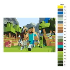 Malujsi Maľovanie podľa čísel - Minecraft 02 - 120x80 cm, bez dreveného rámu