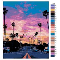 Malujsi Maľovanie podľa čísel - Západ slnka v Kalifornii - 80x100 cm, plátno vypnuté na rám