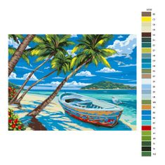 Malujsi Maľovanie podľa čísel - Karibská krása - 40x30 cm, bez dreveného rámu